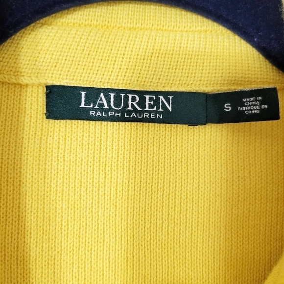 Lauren Ralph Lauren Yellow Asymmetrical Moto Jacket Size Small - Picture 8 of 10